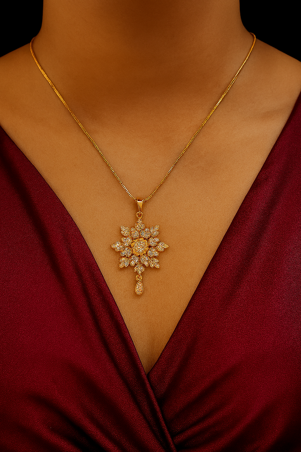 Zircon Pendant-222 (Golden)