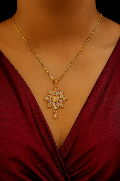 Zircon Pendant-222 (Golden)