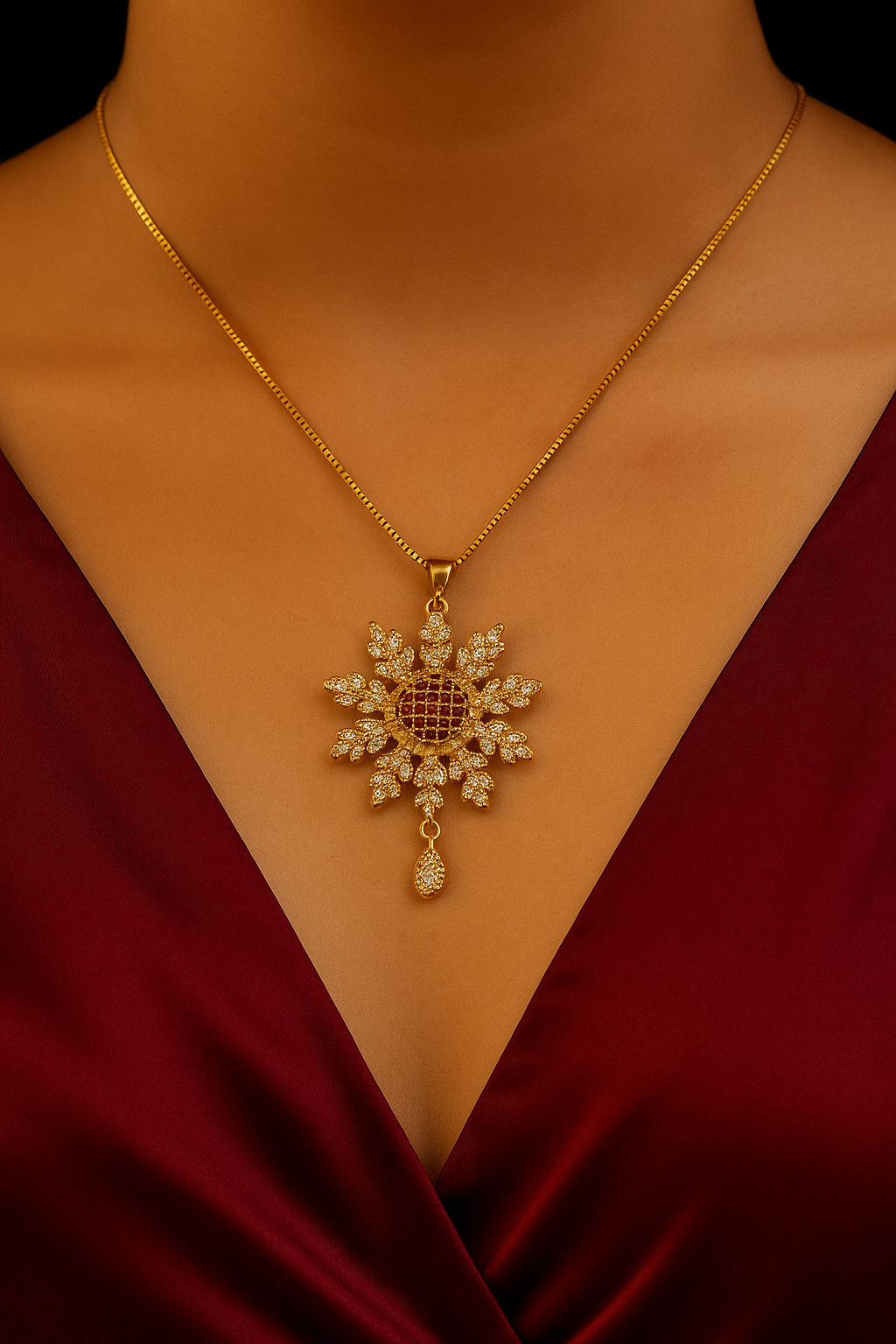 Zircon Pendant-222 (Ruby)