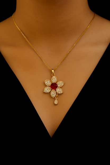 Zircon Pendant-249 (Maroon)