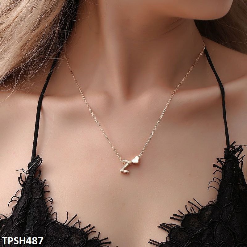 TPSH487 QWN Alphabet Heart Pendent - CPSH